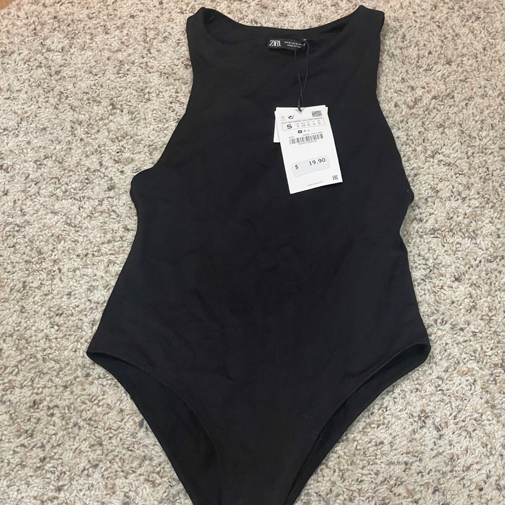 Zara Black Bodysuit - Size S NWT